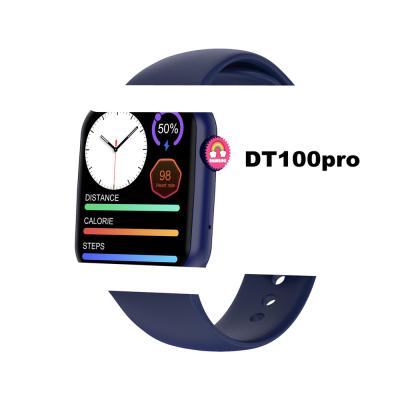 China New DT100Pro Touch Screen Smart Watch BT Call Custom Interface IP68 Waterproof ECG PRO Sport Heart Rate Sleeping Monitoring Smartwatch DT100 for sale