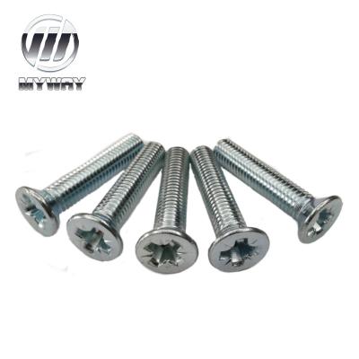 China Factory price csk machine screws of carbon steel/SS304/SS316 Din965 galvanized for sale