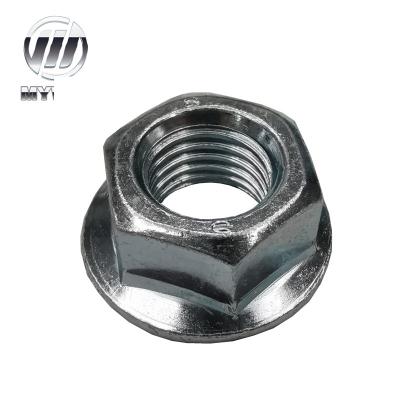 China Factory Price Custom Hex Flange Nut DIN6923 Blue Galvanized for sale