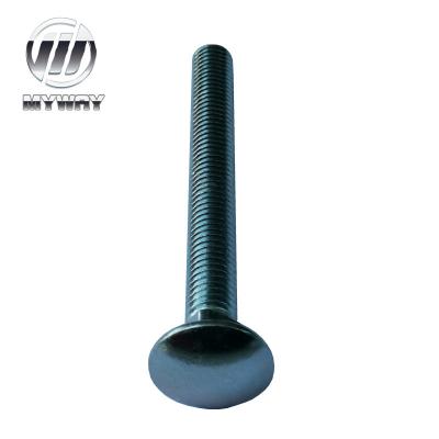 China Carbon steel/SS304/SS316 factory price carriage bolt din603 blue galvanized for sale