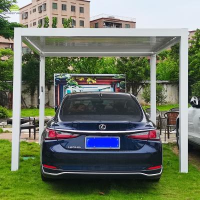 China Aluminum Sunshade Pergola Parking Lot Metal Frame Garages Canopies Carports for sale