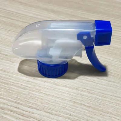 China Natural Blue Chemical Use Trigger 28/410 Plastic Sprayer Pump 28mm Horizontal Motor Dripless Mini For Foam for sale