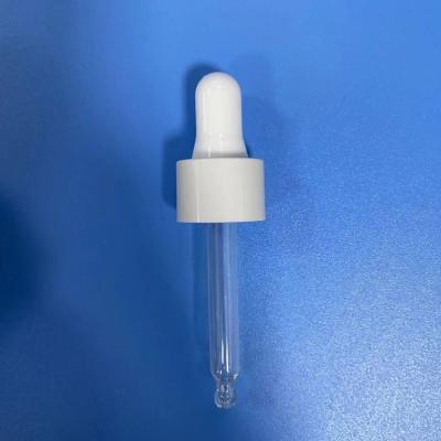 China 18mm Silicone Nipple Smooth Finish Plastic Anti-Drip Dropper Cosmetic Use Dropper for sale