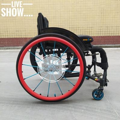 China Slip-On Silicone Wheelchair Handrim Covers for sale