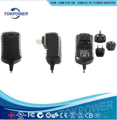 China 24V 1A Multi Plug Travel Adapter Wall Wart Power Supply 12V 2A For Medical Use with IEC 60601 for sale