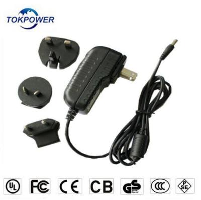 China UK eu au us interchangeable plug adapter 12v 3a regulated ac dc adaptor for sale