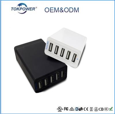 China Intelligent micro connector multi ports 5 port usb charger 5v 8a 2a 1a 2.4a for sale