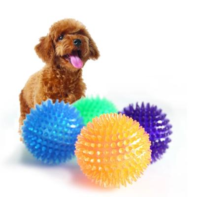 China Sounding Viable Dog To Toy Polka Squeaky Tooth Cleaning Instant Squeaky Dog Toy Ball For Pet Chew Toys for sale