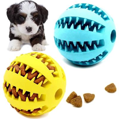 China Viable Rubber Pet Balls Toys Cleaning Ball Chew Toys Cleaning Tooth Balls Food Dog Toy Made In China for sale