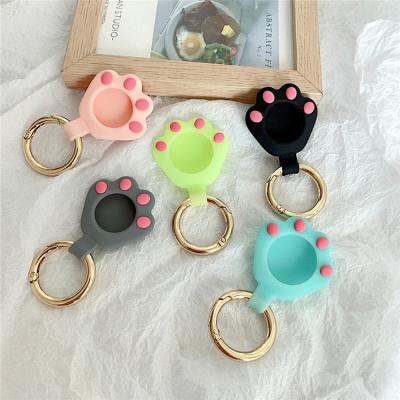 China Genuine Shockproof Protector for Airtag Case Cat Paw Anti-lost Key Chain for Airtags Cat Paw Case Luxury Waterproof Cover for Airtag Case for sale