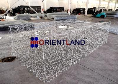 China Zinc Al Alloy 80*100mm Woven Mesh Gabion Wire Baskets For River Control for sale