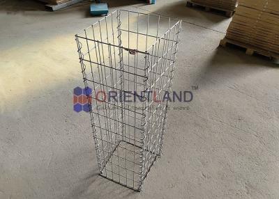 China Square Gabion Columns 100cm Mesh Size 5*10cm Gabion Basket Retaining Wall for sale