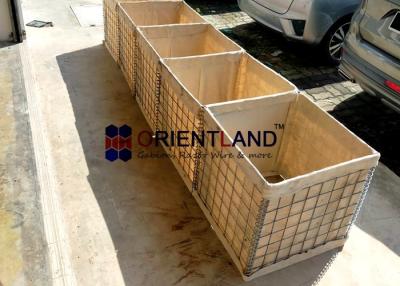 China Uv Resistant Military Barriers Olive Green Foldable Gabion Barriers for sale