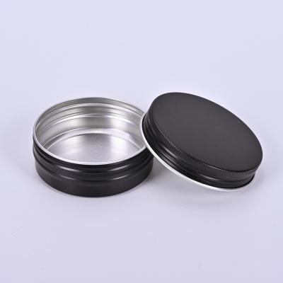 China 5ml 10ml 15ml Cosmetic Black Aluminum Cosmetics Food Candy Lip Sample Jars for sale