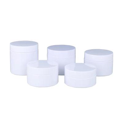 China Wholesale Universal Plastic Food Grade 4oz 8oz PET Plastic Cosmetic White Jars With Lids For Cosmetic for sale