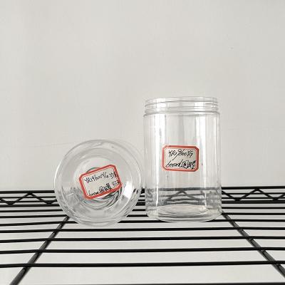 China Plastic Transparent Plastic Food Clear Pet Jars Cosmetics 2oz 4oz 8oz Jars With Lids for sale