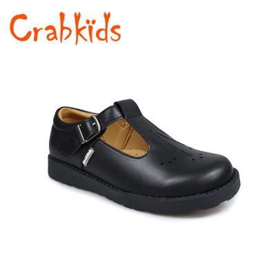 China Wholesale Leather Kids Back To School Student Stylish Black Leather Children Shoes Girls Walking Style Shoes for sale