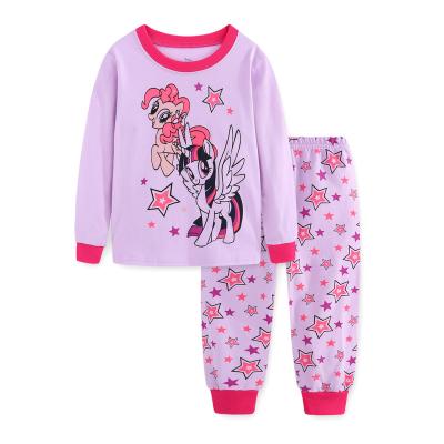 China Breathable Cute Girl Winter Pajamas Mini Pajamas Girl Color Fashion Custom Printed Pajamas for sale