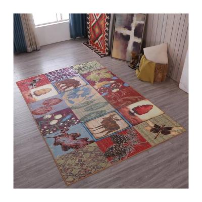 China 100% Polyester Printed Carpet Style Area Rug Living Room Blanket Rose Blanket Washable for sale