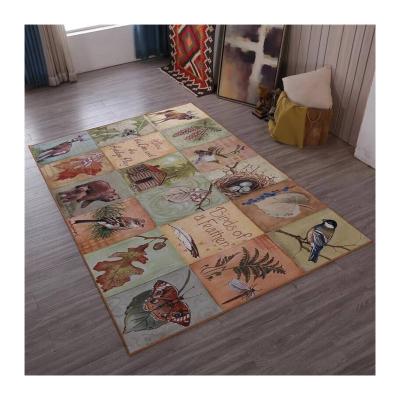 China Flower Design Area Rugs Velvet Rugs Home Decor Living Room Quality Washable Fur Blankets for sale