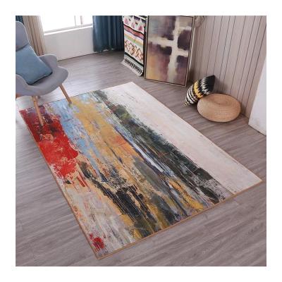 China Gray And Golden Printed Living Room Washable Luxury Home Decorative Blankets Carpet Manufacturers for sale