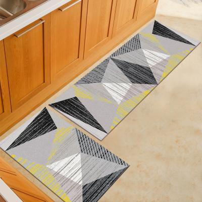 China Stain Resistant Cover Restaurant Combination Kitchen 3d Printing Floor Mat Bathroom Corridor Floor Non-Slip Rectangular Rug for sale