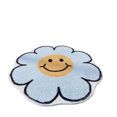 China Factory Direct Sale Flower Pattern Mat Comfortable Soft Rug For Non-slip Lovely Bathroom Children's Room for sale