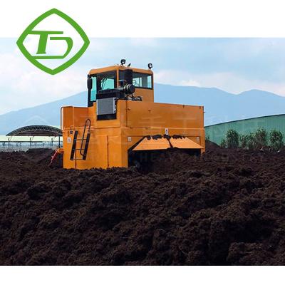 China Espejo de pollo Compost móvil Turner máquina Compost mezclador Crawler Diesel Compost Windrow Turner en venta