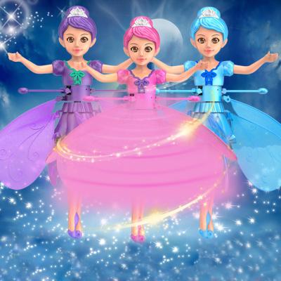 China Children LED Girls Dancing Kids Induction Aircraft Toy Little Fairy Intelligent Levitation Doll Toy for sale