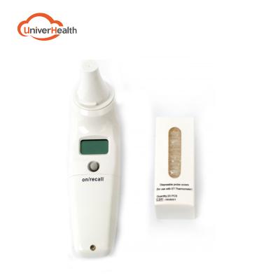 China Factory Direct Sale Digital Adult Baby Kids Infrared Ear Thermometer With Disposable Probe Cover Electric Plastic CE OEM White Memory 2 Years for sale