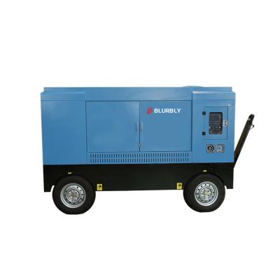 China OIL-LESS ASA240 Screw Diesel Engine Wheel Type Air Compressor for sale