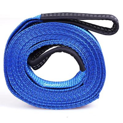 China Custom Logo Emergency Tow Polyester 3 Inch 10ft 20ft 30ft 30000 Pound Recovery Tow Straps for sale