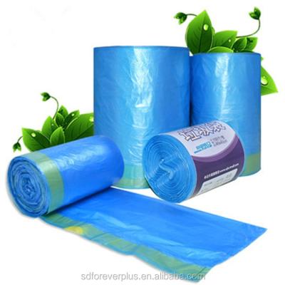 China BIODEGRADABLE cornstarch made 100% factory direct eco friendly compostable waste bags on roll with drawstring for sale