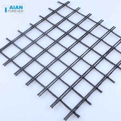 China Hot Selling Fiberglass Pavment Plastic Composite Grid For Road Construction Fiberglass Subgrade Geogrid for sale