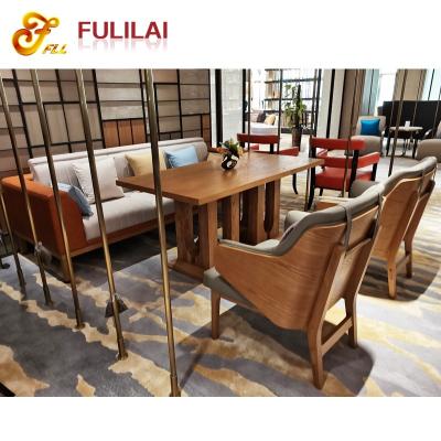 China Customized luxury modern design hotel restaurant furniture wooden upholstered 5 star chairs and tables for sale for sale