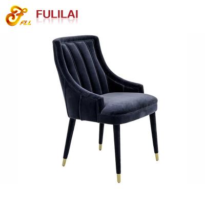 China Modern High Quality Fabric Dining Chair Customized Designer Dining Armchair Five Star Luxury Hotel Chairs for sale