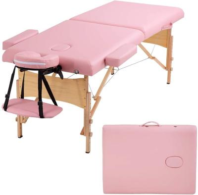 China Modern wood portable massage tables&beds beauty salon massage table spa bed folding table facial massage bed for sale