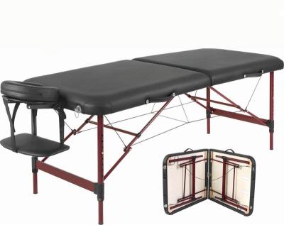 China 2 Section Beauty Modern Aluminum Aluminum Bed Massage Table Folding Table Spa Adjustable Spa Table for sale