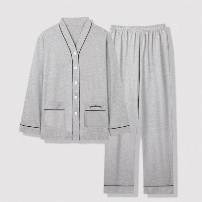 China Thermal Men's spring/fall cotton long sleeve pajamas for sale