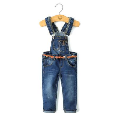 China Hot Selling Size Quality Kids Baby Jeans Girls Breathable Baby Pants Kids Girls Denim Overalls for sale