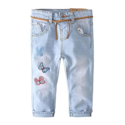 China 2020 Latest Design Fashion Kids Girls Boutique Breathable Denim Pants Pants Butterfly Pattern Babies Jeans for sale