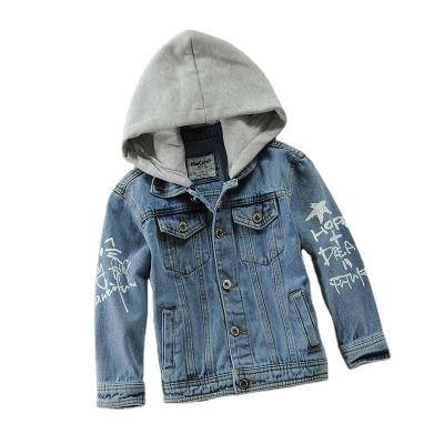 China Wholesale High Quality Breathable Modern Stylish Children Clothing Kids Denim Printed Jacket for sale