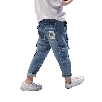 China 2021 boys anti-static pants kids jeans stretch denim clothes kids pants for 4 to 14 years old for sale