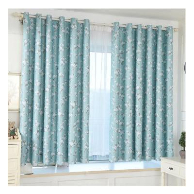 China Hot Sale Blackout Floral Design Blackout Curtains Window Print Drapes For Living Room for sale