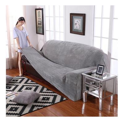 China Modern Ready Made Couch Covers Thick Velvet Slipcover Sofa Set Elastic Stretch Sofa Cover for sale