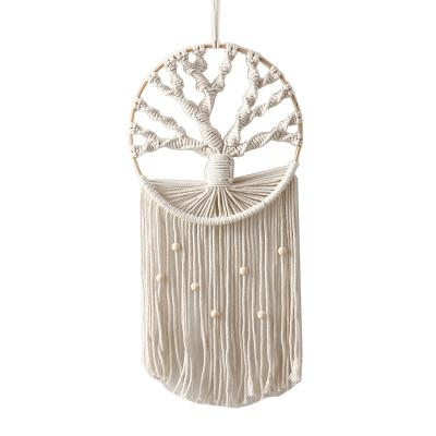 China Tree of Life Design Wall Hanging Cotton Rope Bohemian Bohemian Handmade Macrame for sale