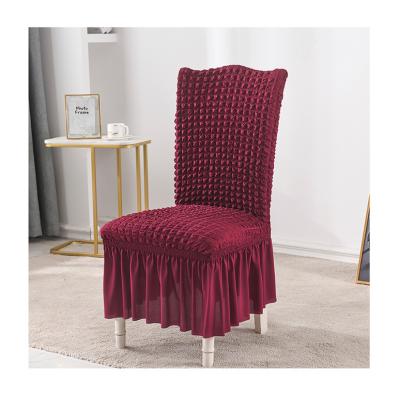 China Simple Plug & Play Makers Red Soft Lounge Dining Chair Covers Spandex Stretch Chair Covers for sale