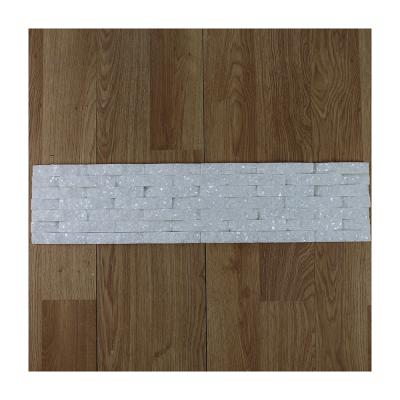 China Modern Decorative Stone Thassos Crystal White Marble Customize Split White Exterior Legestone Stacked Stone Wall VeneerTile for sale