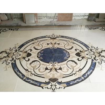 China Modern Luxury Design Fireplace Round Marble Floor Tiles Medallion For Sale for sale