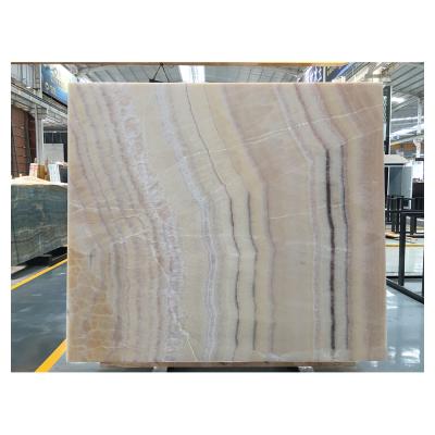 China Yellow onyx [peach jade] modern luxury marble texture home standard specification for interior decoration for sale